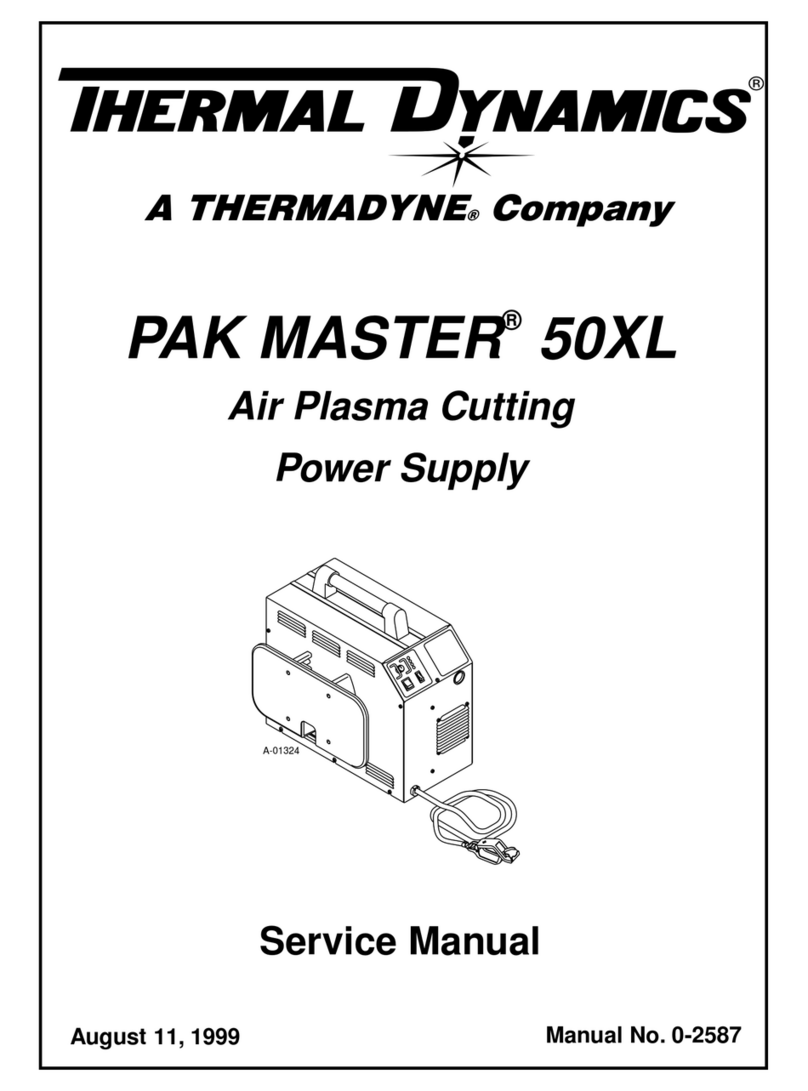 Thermadyne Thermal Dynamics PAK MASTER 50XL Service manual