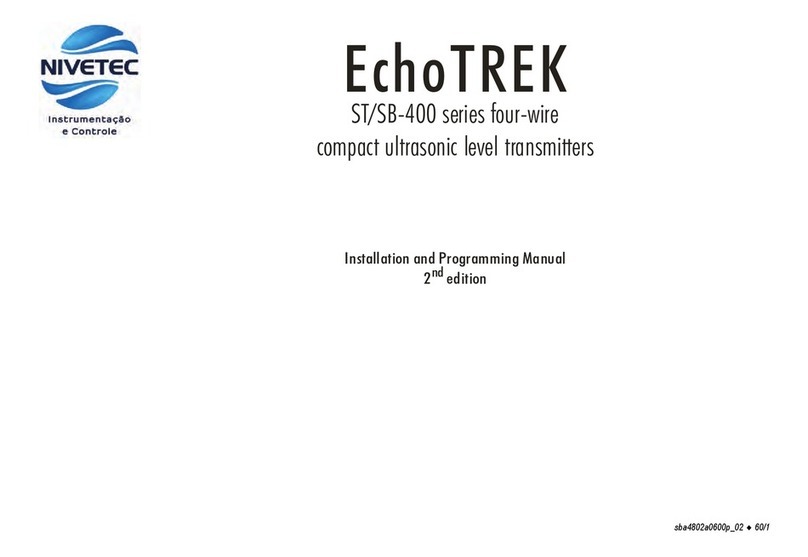 Nivetec EchoTREK ST-400 Series Installation and programming manual Nivetec EchoTREK ST-400 Series Installation and programming manual