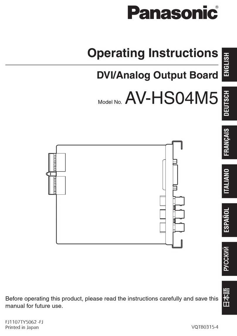 Panasonic AV-HS04M5 operating instructions