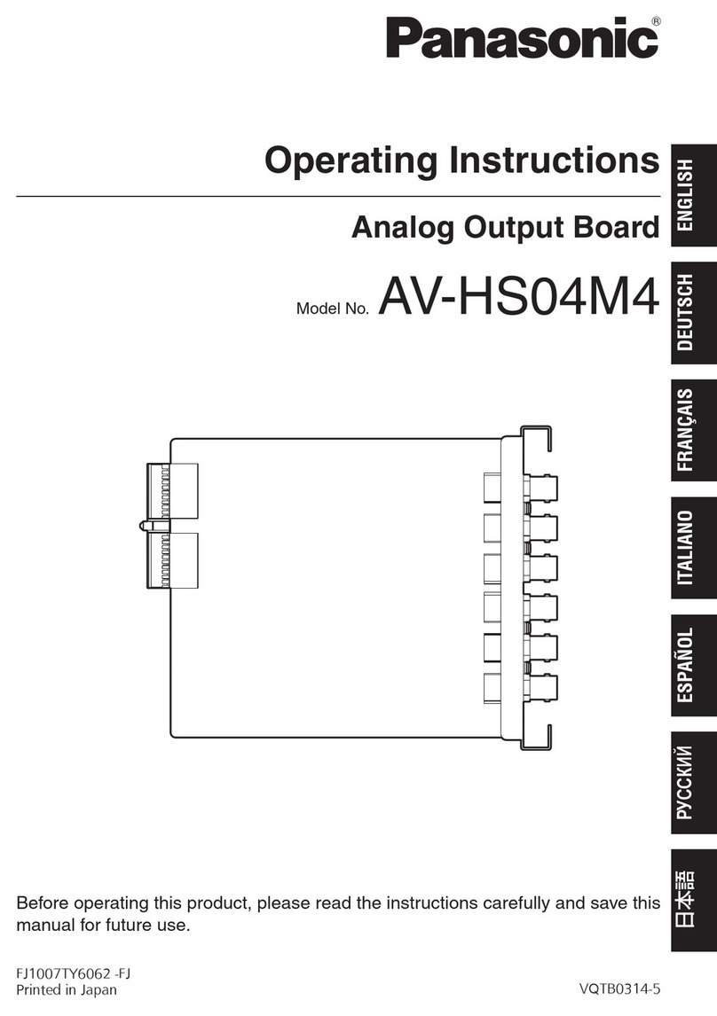 Panasonic AV-HS04M4 User manual