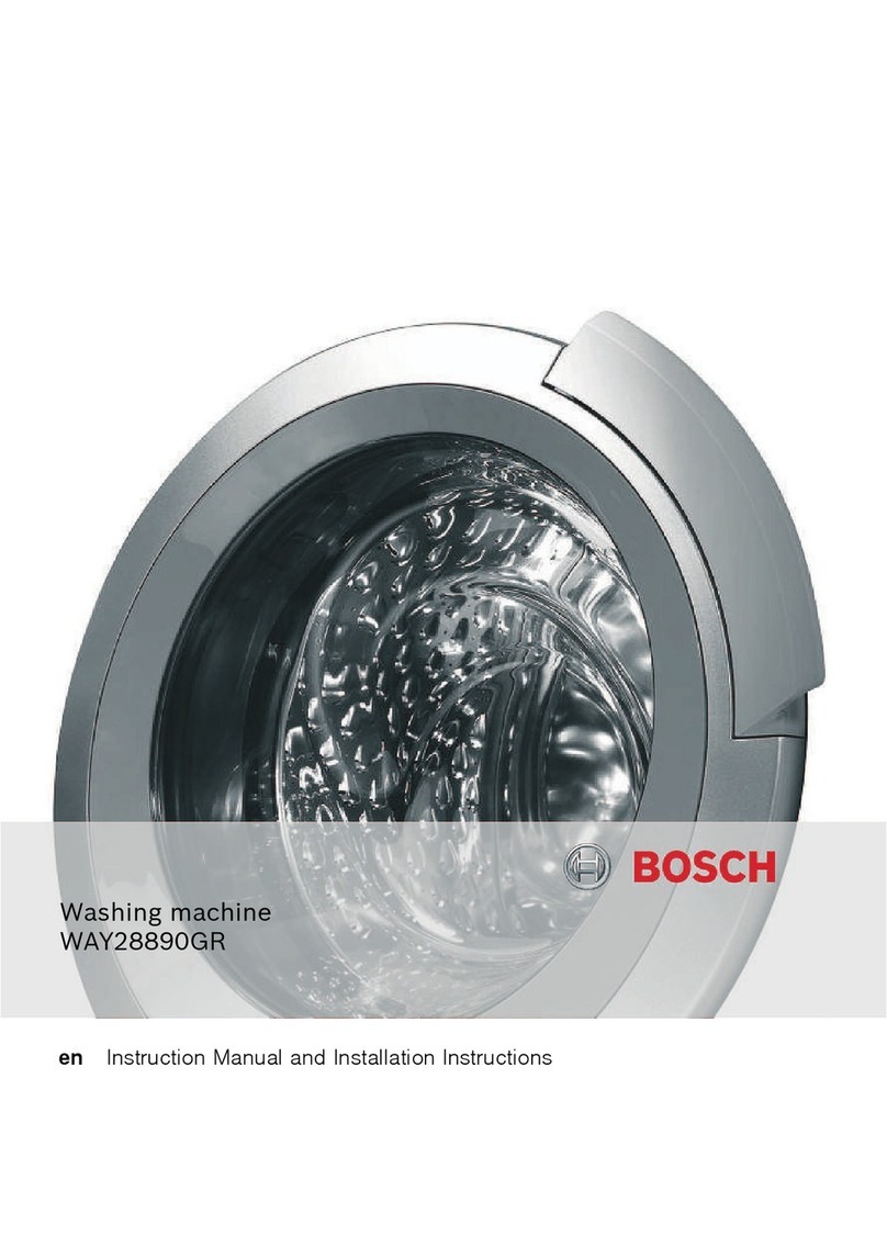 Bosch WAY28890GR Instruction manual and installation instructions