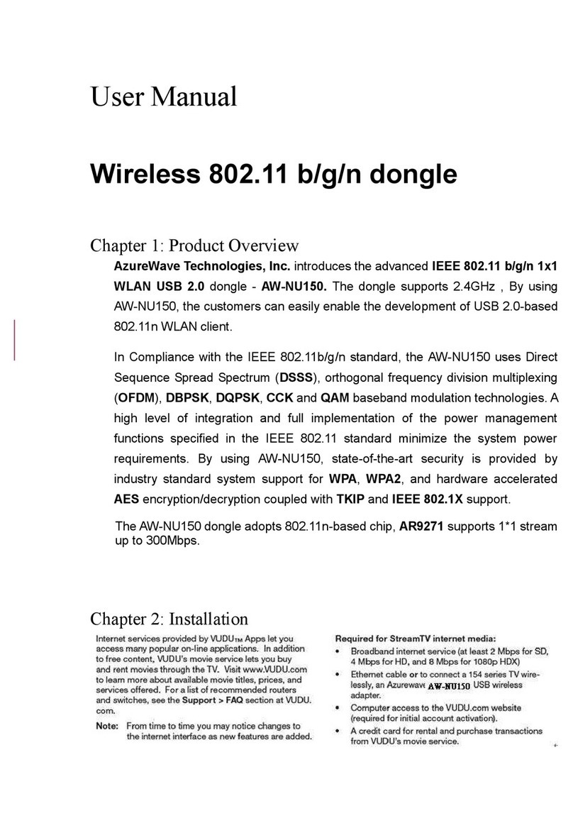 AzureWave AW-NU150 User manual