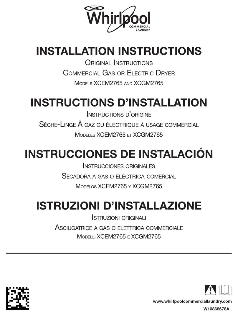 Whirlpool XCEM2765 installation instructions