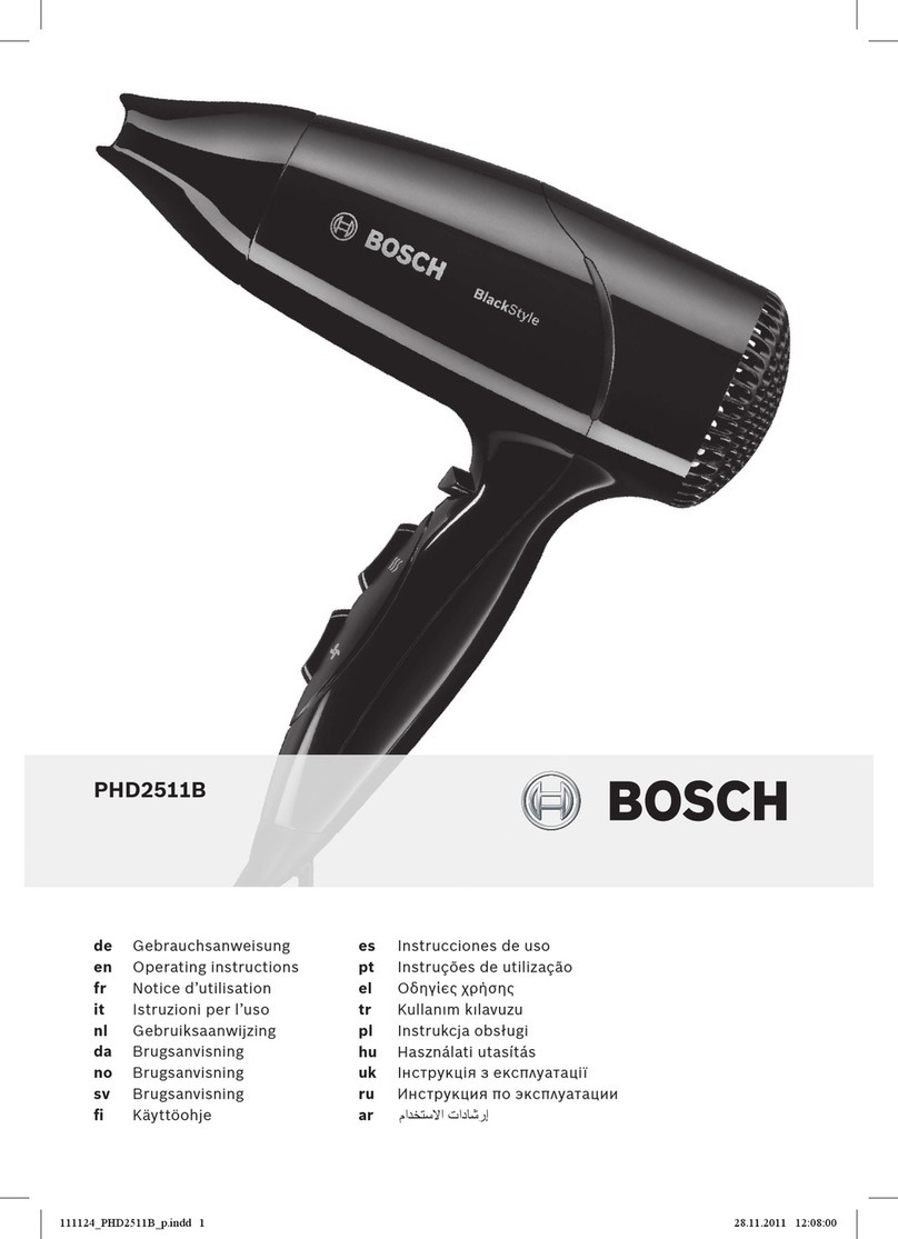 Bosch BlackStyle PHD2511B operating instructions