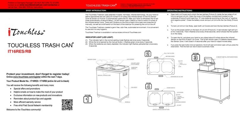 Itouchless IT16RES User manual