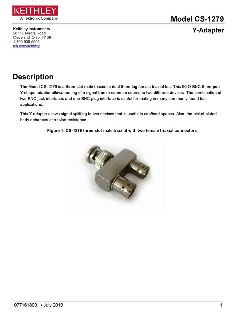 Tektronix Keithley CS-1279 quick start guide Tektronix Keithley CS-1279 quick start guide