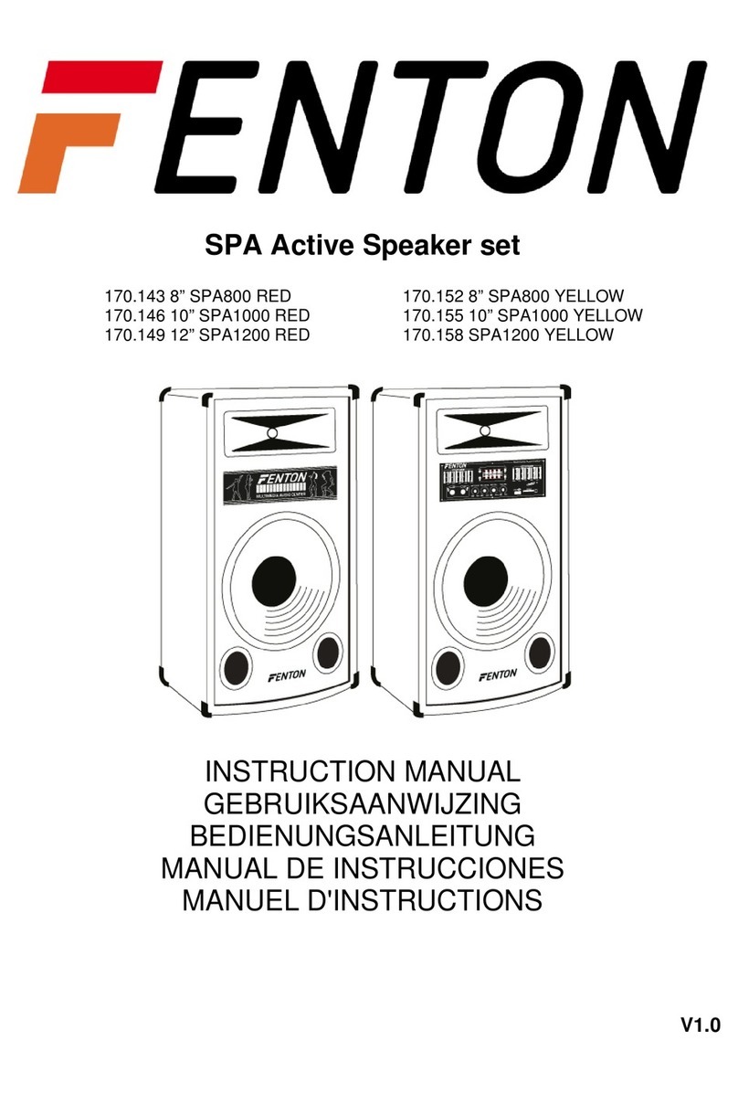 Fenton SPA800 RED instruction manual