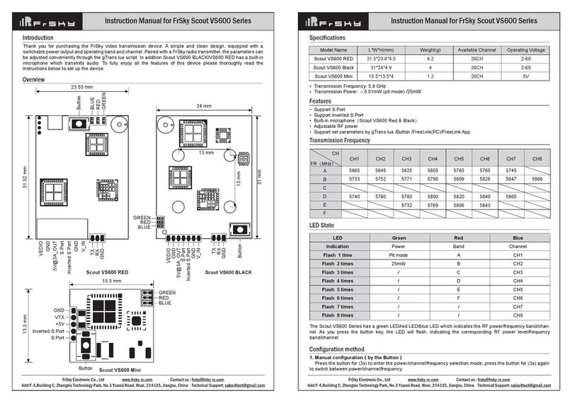 FrSky Scout VS600 RED instruction manual
