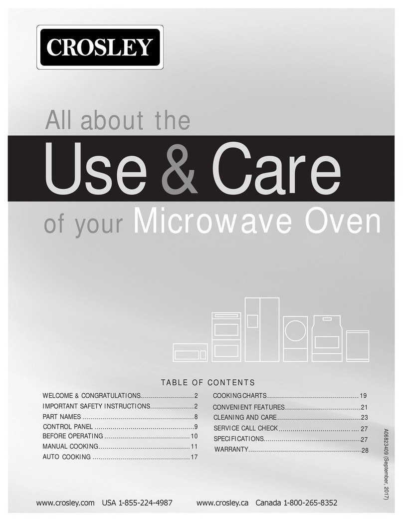 Crosley CME1645TDA User manual