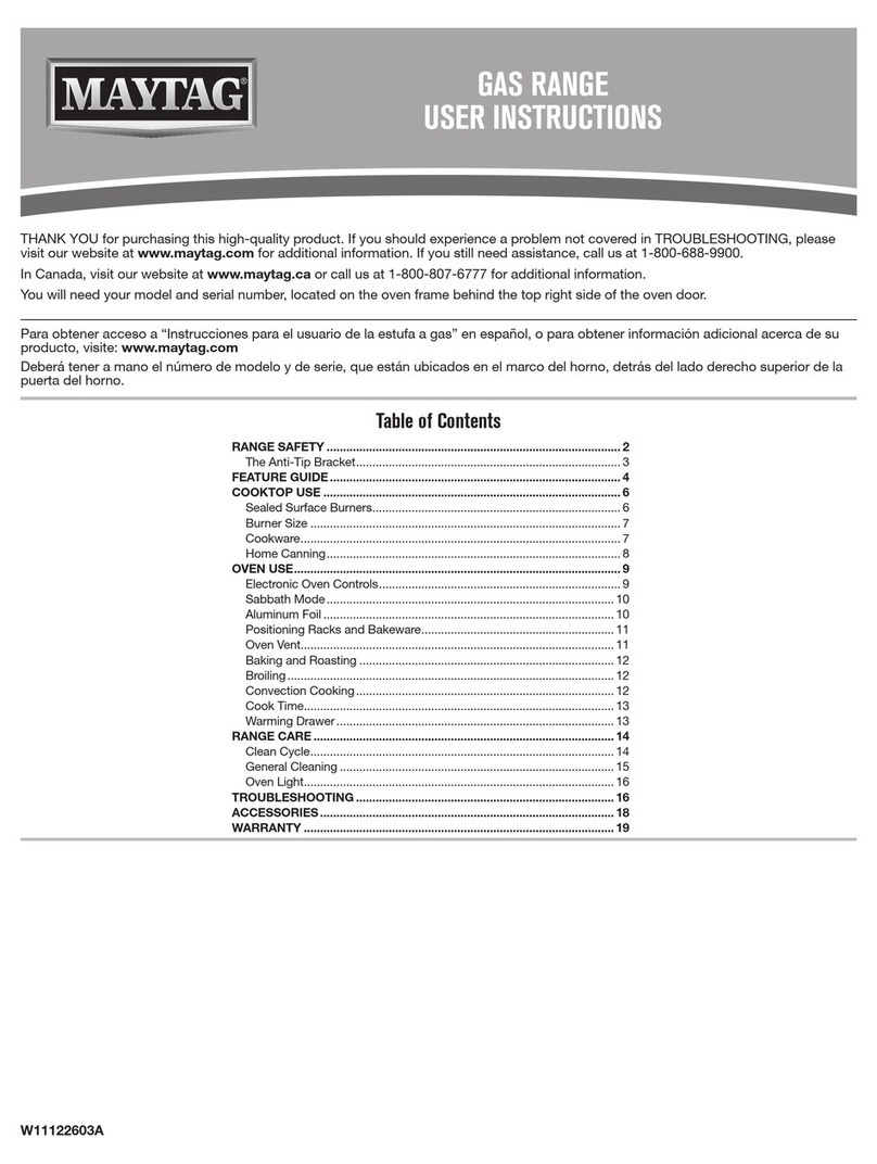 Maytag MGR8800HK0 User manual