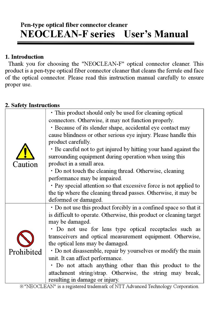 NTT Advanced Technology NEOCLEAN F Series user manual