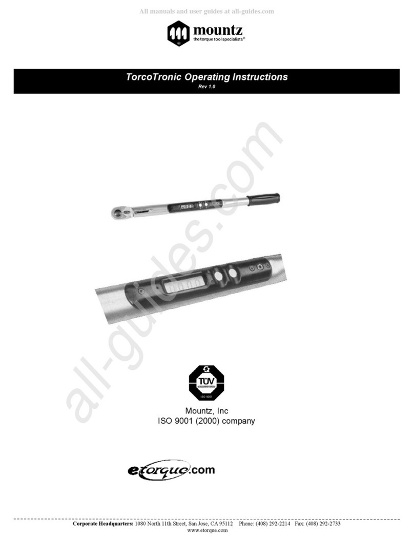 Mountz TorcoTronic operating instructions