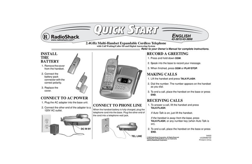 Radio Shack 43-3815 User manual