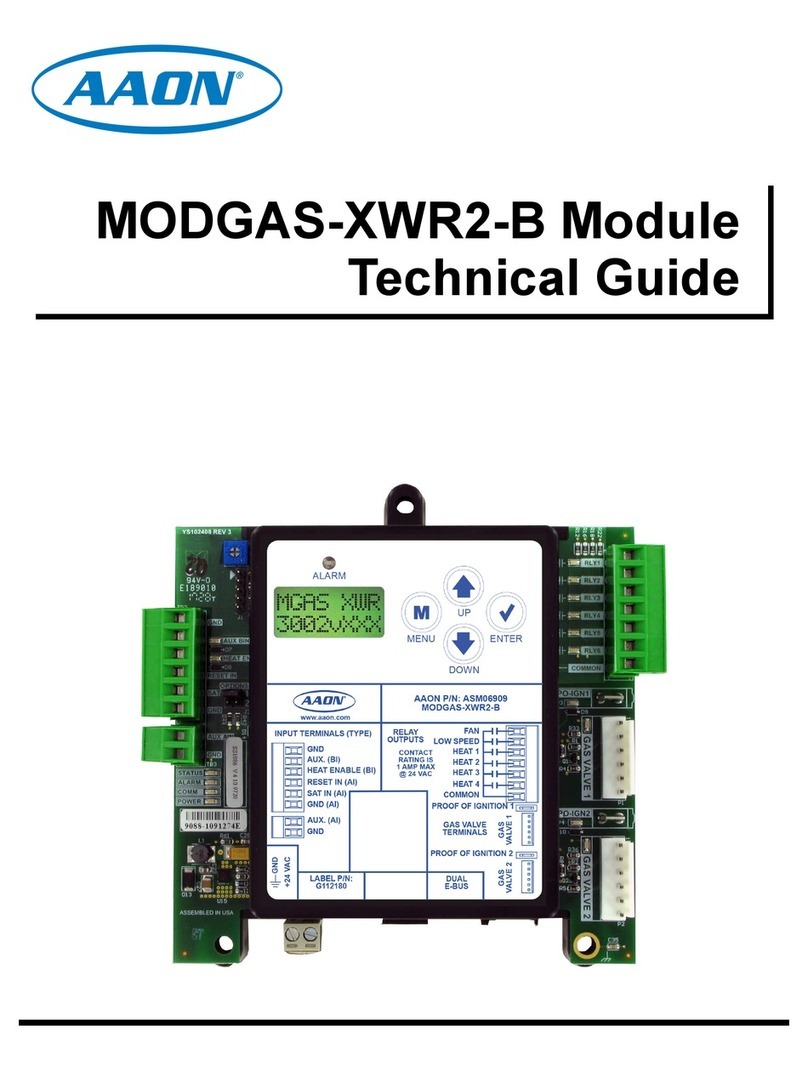 AAON MODGAS-XWR2-B Quick start guide