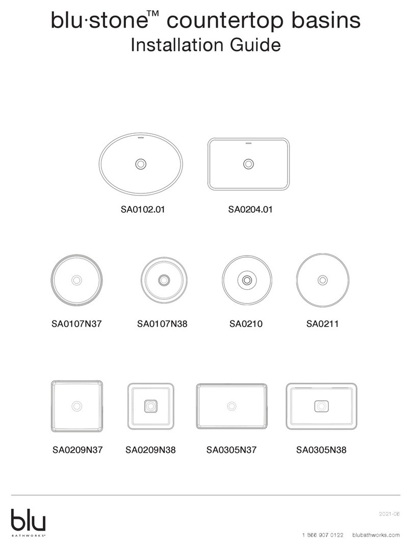 bluBathworks Blu-stone SA0102.01 installation guide
