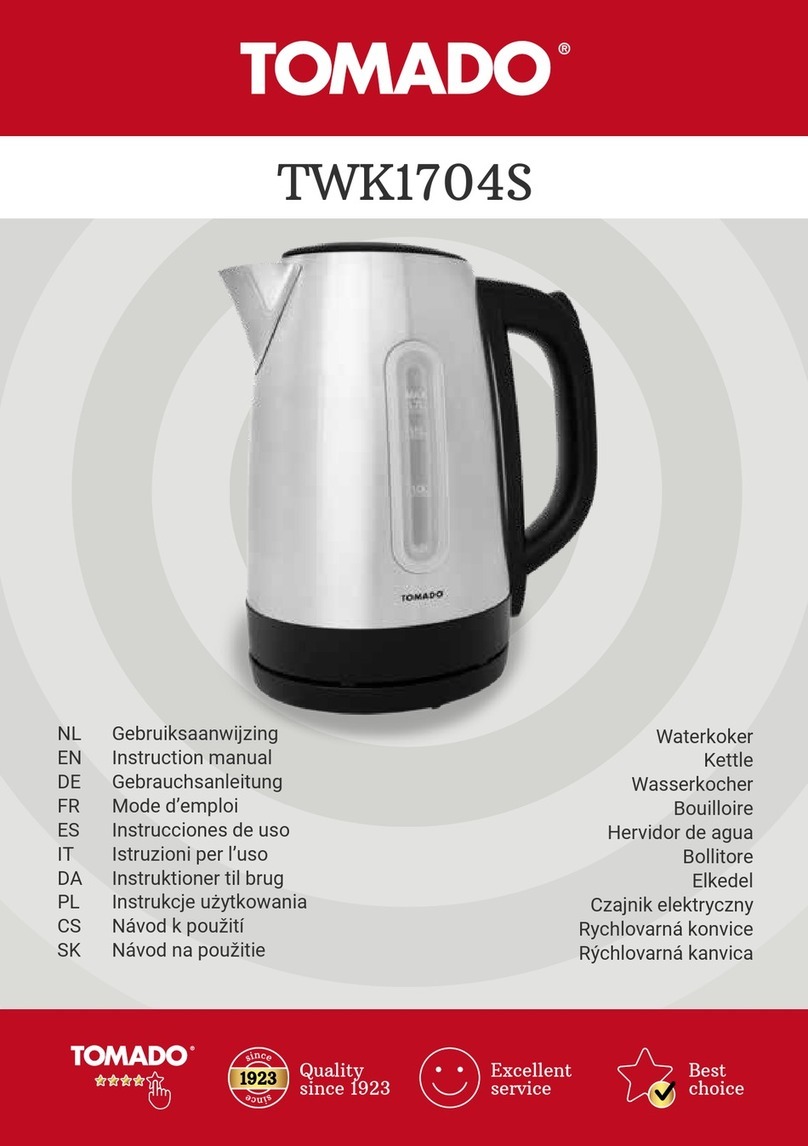 tomado TWK1704S instruction manual