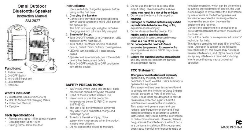 Omni SM-2927 User manual