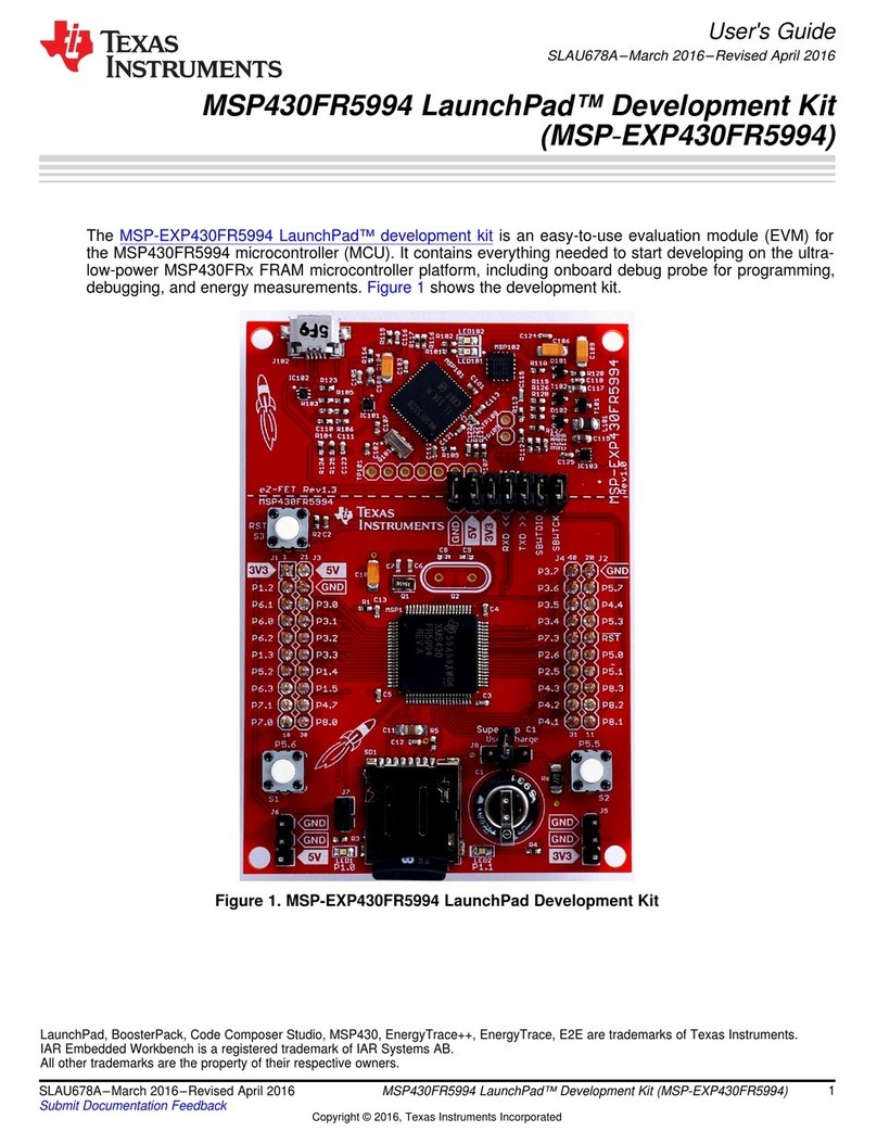 Texas Instruments LaunchPad MSP430FR5994 user guide