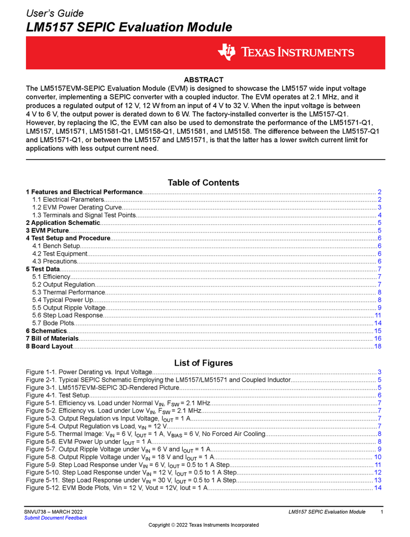 Texas Instruments LM5157EVM-SEPIC User manual