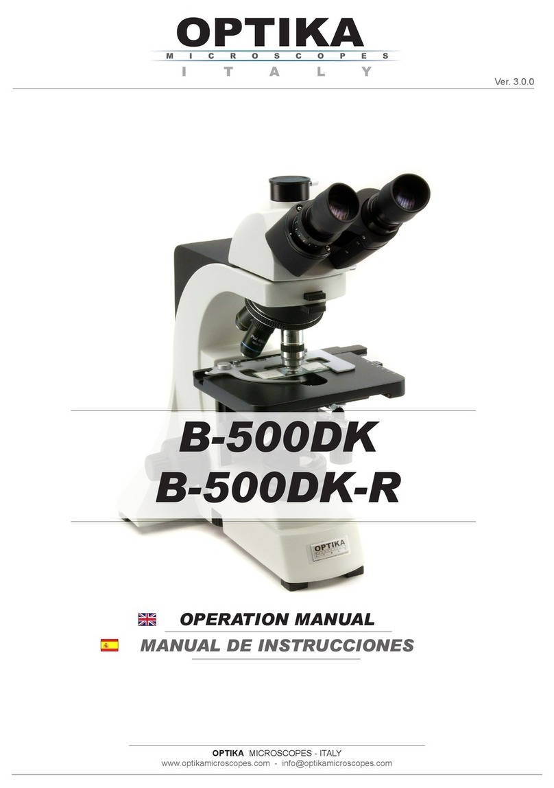 OPTIKA MICROSCOPES B-500DK Operation manual