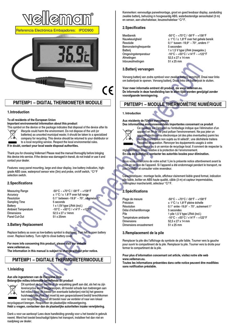 Velleman IPDD900 User manual