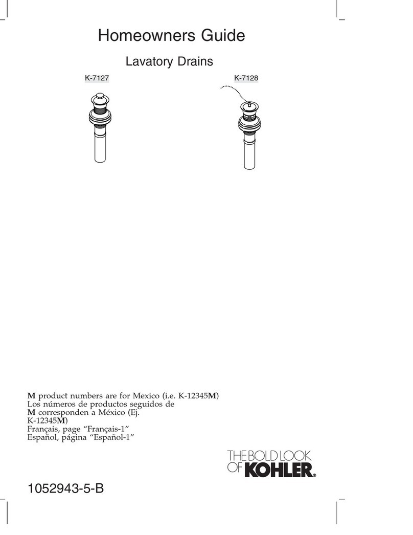 Kohler K-7128 Assembly instructions Kohler K-7128 Assembly instructions