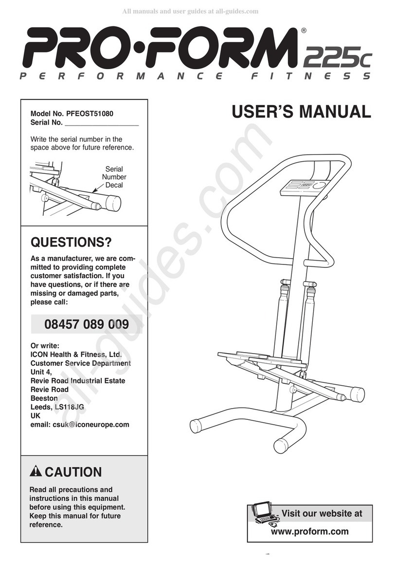 Pro-Form PFEOST51080 user manual