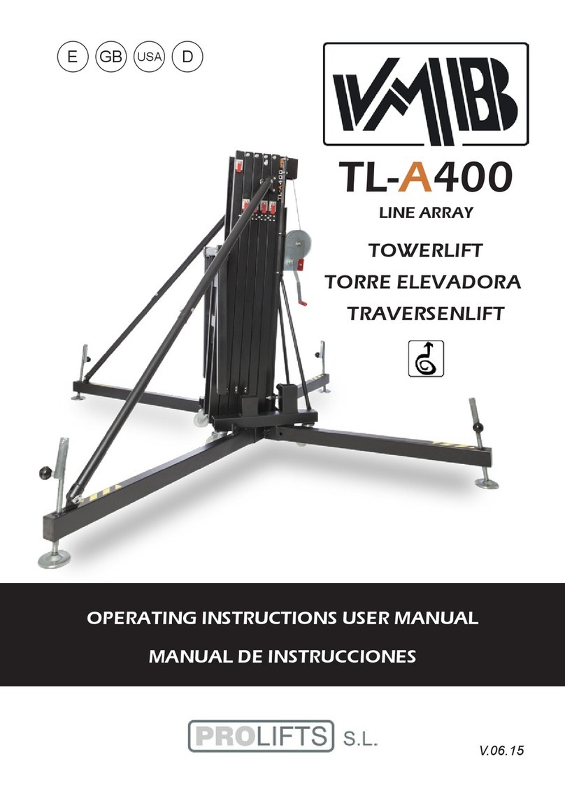 PRO LIFTS VMB TL-A400 Operating instructions & user manual