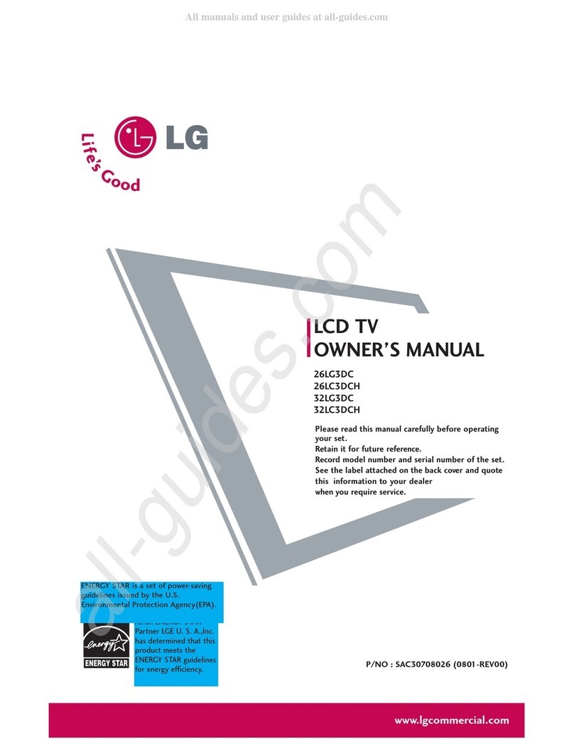 LG 26LC3DC User manual