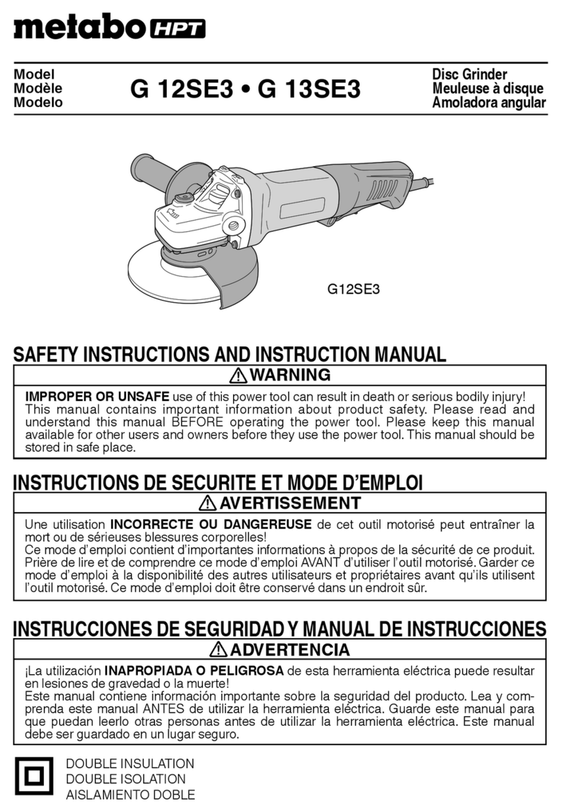 Metabo HPT G12SE3 Troubleshooting guide