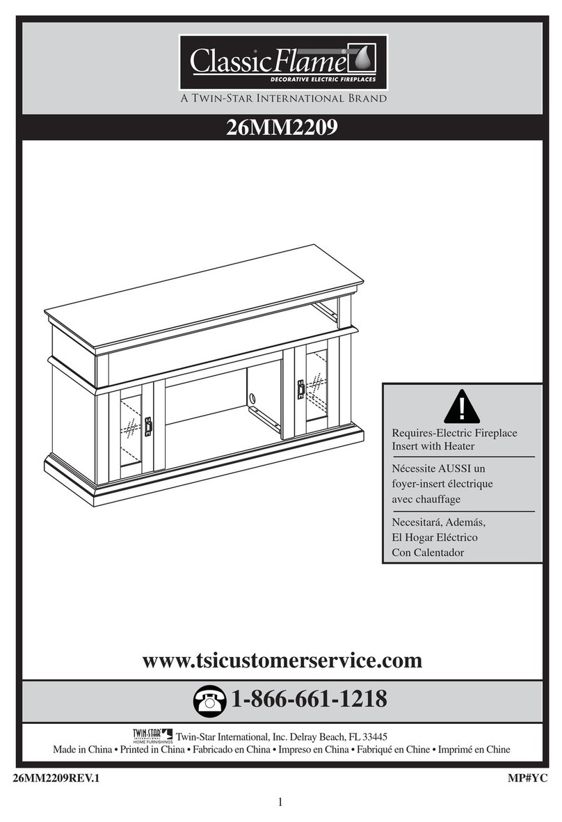 Twin-Star International ClassicFlame 26MM2209 manual Twin-Star International ClassicFlame 26MM2209 manual