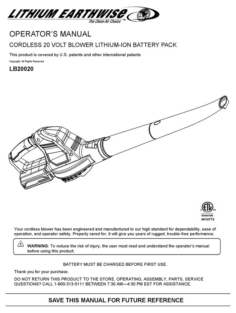 Lithium Earthwise LB20020 User manual