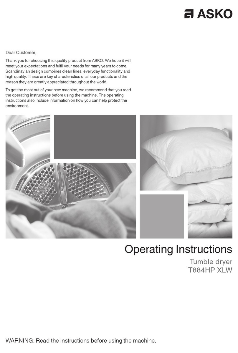 Asko T884HPXL User manual Asko T884HPXL User manual