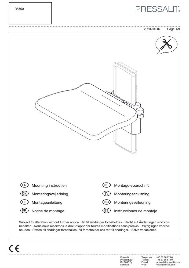 Pressalit Care R5500 Mounting instruction