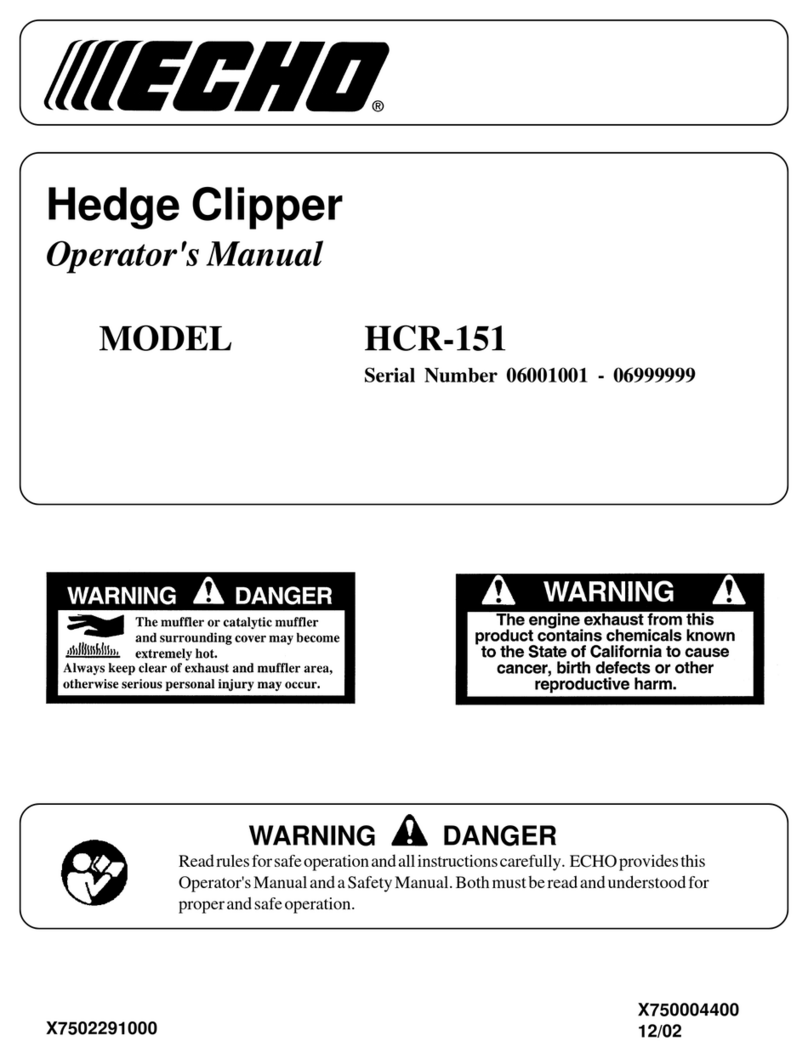 Echo HCR-151 User manual
