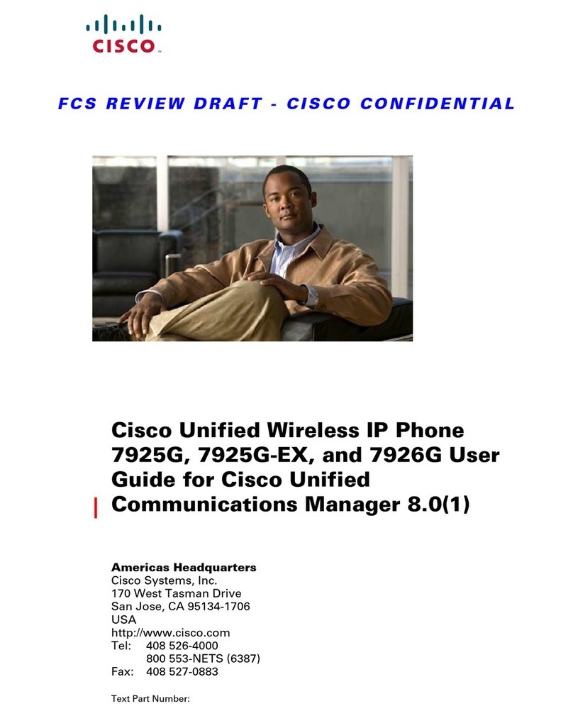 Cisco 7920 Series User manual