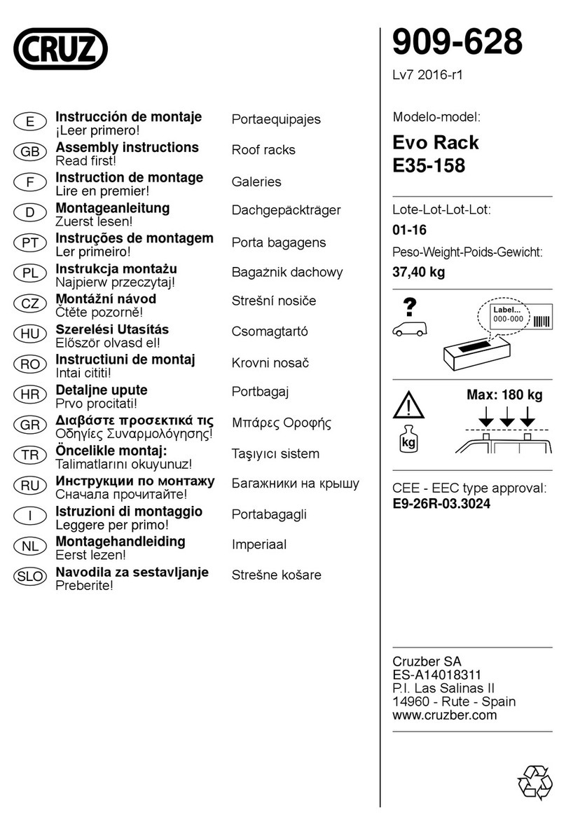 Cruz Evo Rack E35-158 Assembly instructions