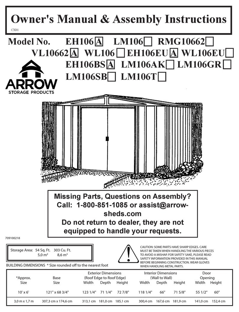 Arrow Storage Products EH106A Use and care manual Arrow Storage Products EH106A Use and care manual