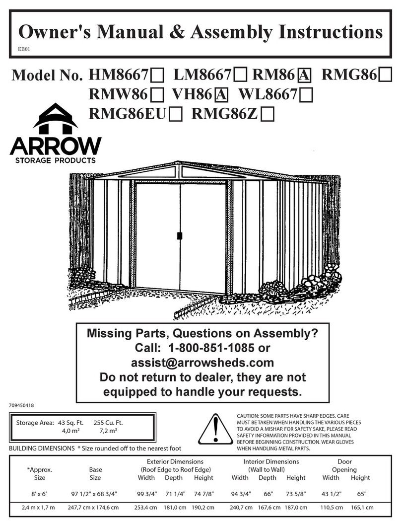 Arrow Storage Products HM8667 Use and care manual Arrow Storage Products HM8667 Use and care manual