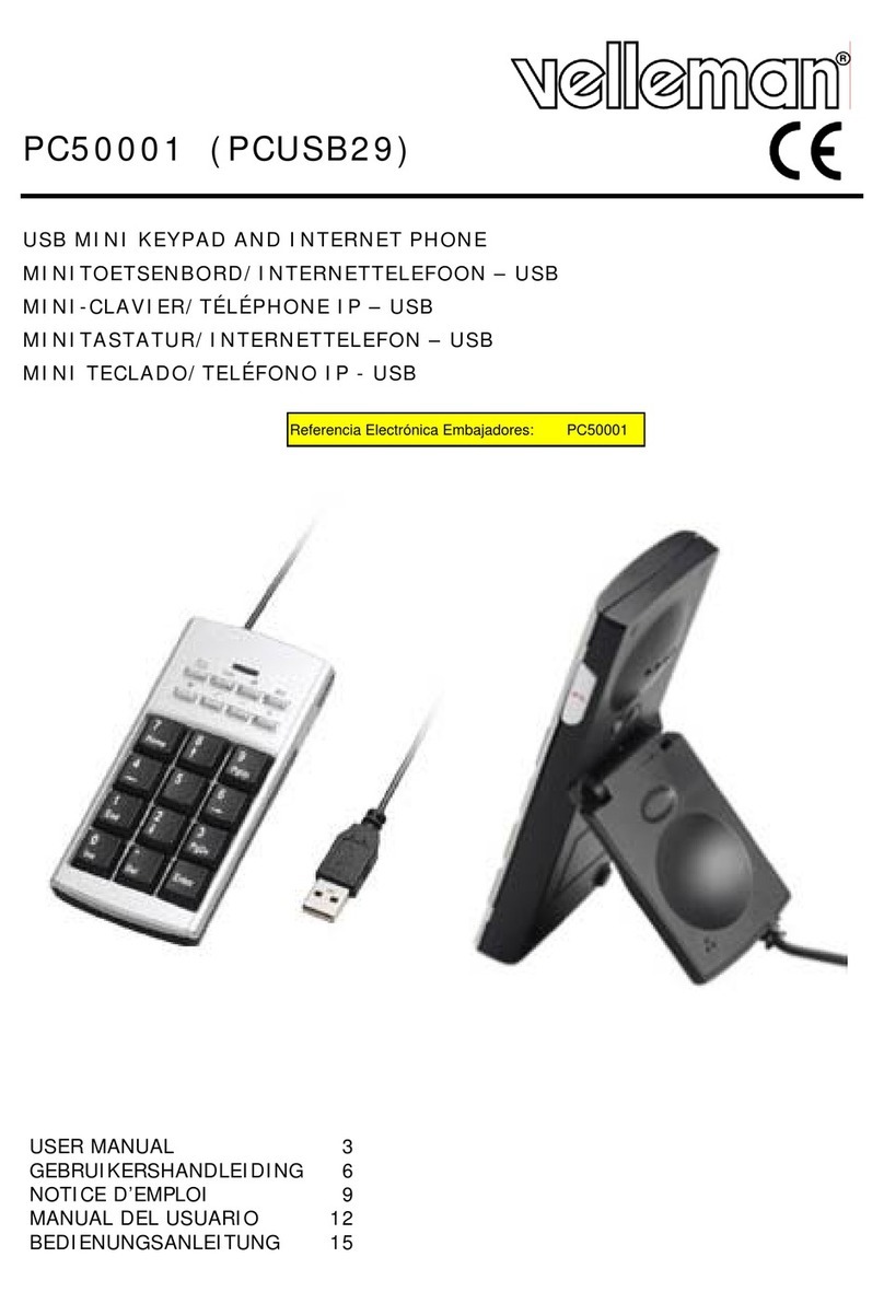Velleman PC50001 User manual Velleman PC50001 User manual
