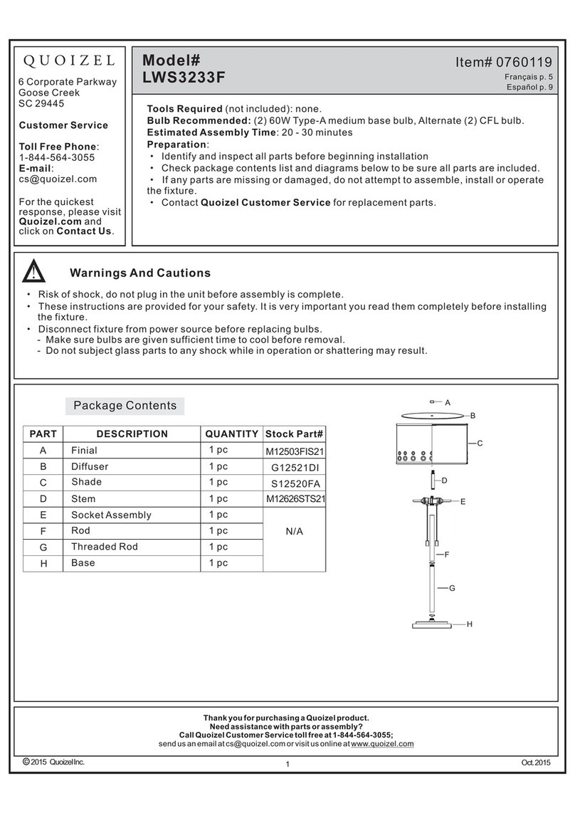Quoizel LWS3233F User manual