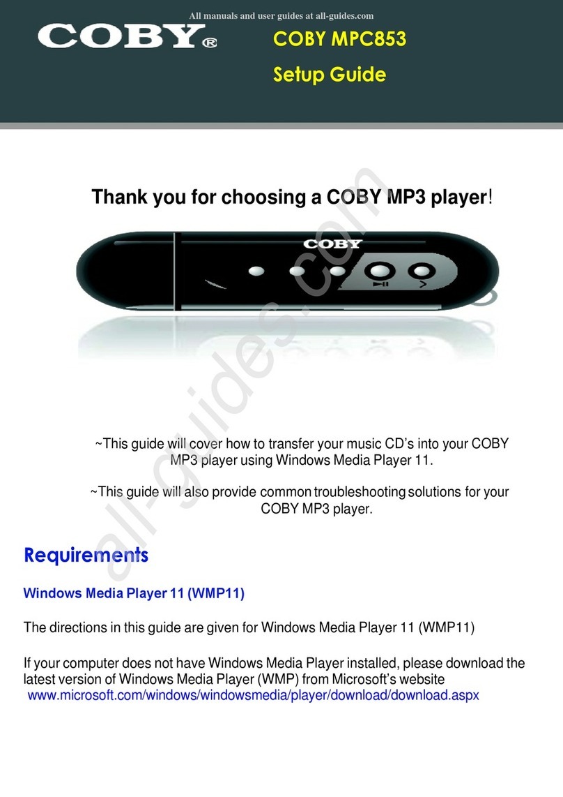 Coby MPC853 Setup guide