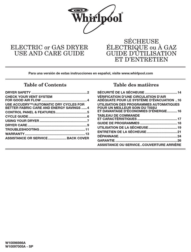 Whirlpool 1CWED4900DW0 User manual