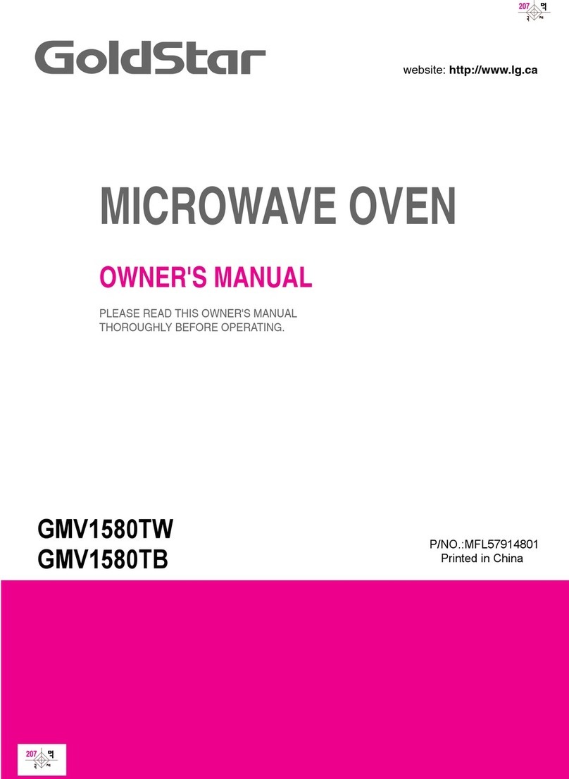 Goldstar GMV1580TW owner's manual