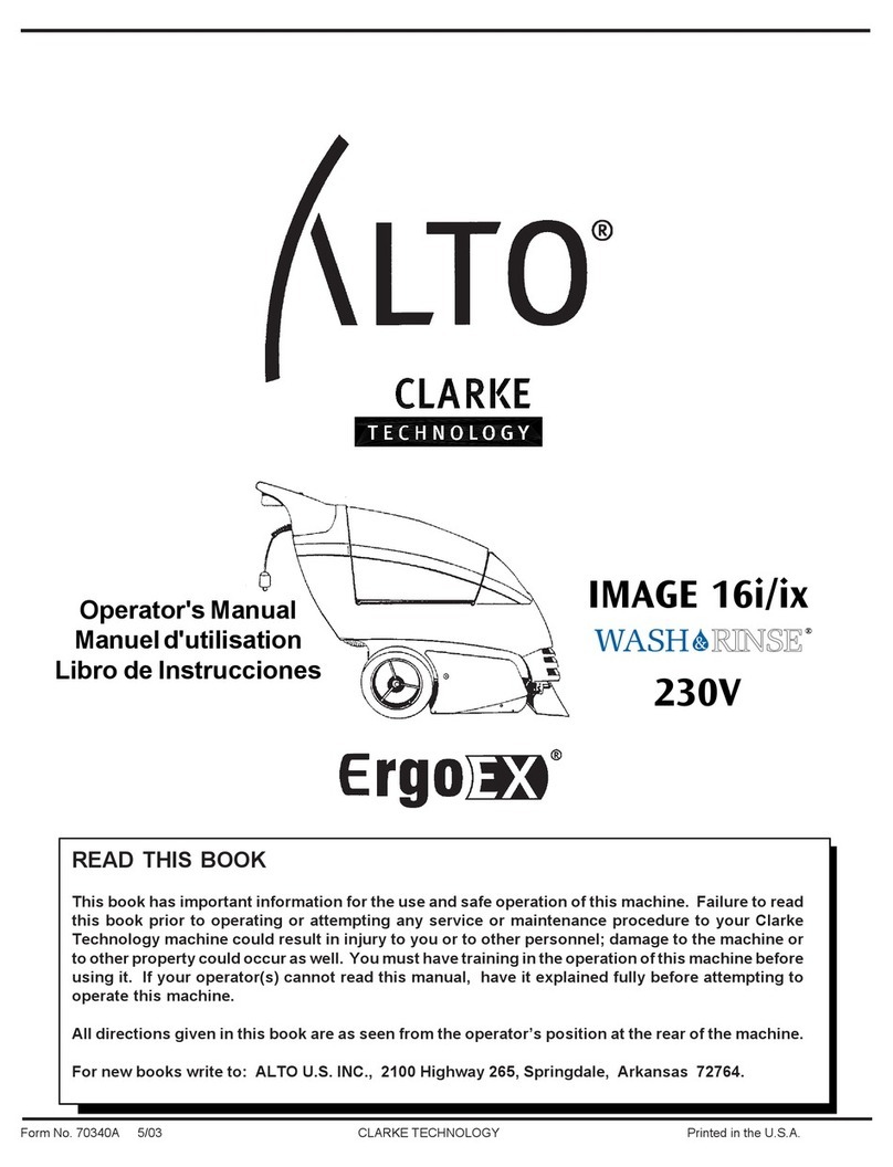 Clarke Technology ALTO ErgoEX IMAGE 16i Operator's manual