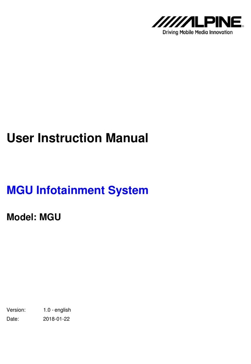 Alpine MGU Operator's manual