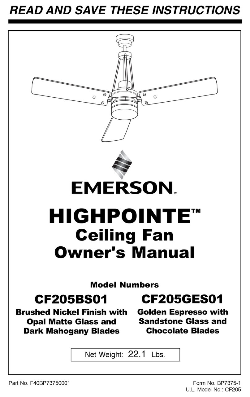 Emerson HIGHPOINTE CF205BS0 owner's manual