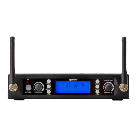 Gemini UHF-6200 User manual