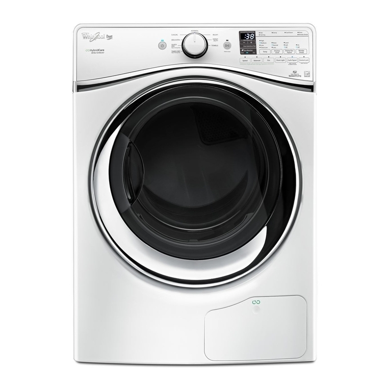 Whirlpool HybridCare WED99HEDW User manual