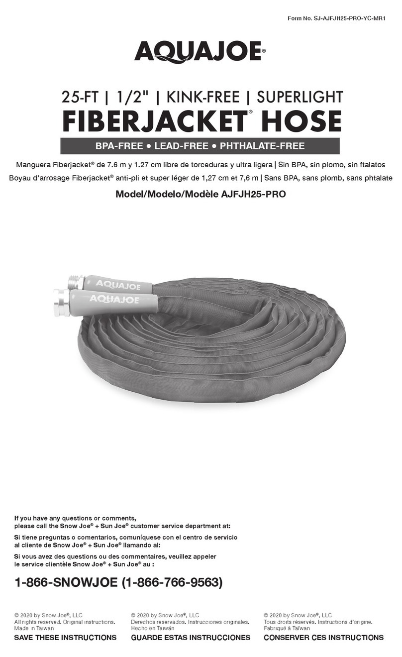 SNOWJOE AQUAJOE AJFJH25-PRO User manual